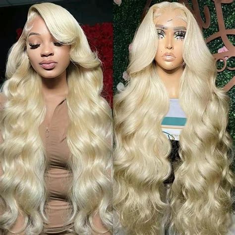 24 Inches Blonde Wig Human Hair Body Wave 13x4 613 Lace