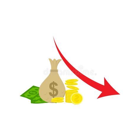 Money Loss Vector Illustration Concept Of Financial Crisis Stock