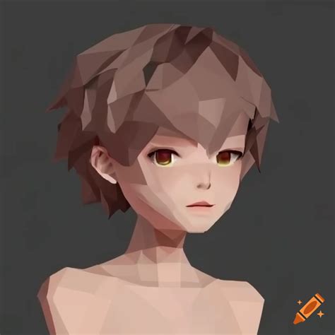 Low Poly Anime Girl With Messy Hair On Craiyon