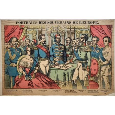 IMAGERIE D EPINAL XIXe Portraits Des Souverains De L Europe 1856