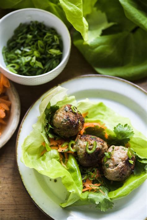 Vietnamese Style Meatball Lettuce Wraps Recipe Vietnamese Meatballs