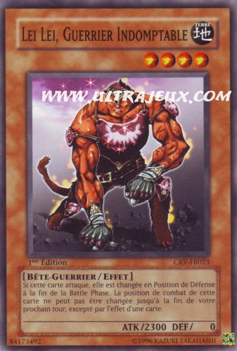 Carte Yu Gi Oh Lei Lei Guerrier Indomptable CRV FR023