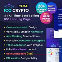 Ico Crypto Bitcoin Cryptocurrency Ico Landing Page Html Template