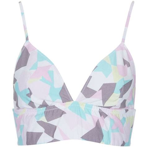 Topshop Mosaic Triangle Bralet 1 150 Uyu Liked On Polyvore Featuring