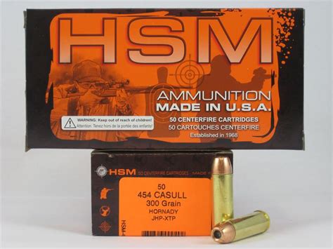 HSM 454 Casull 300 Gr Hornady XTP JHP Box Of 50 Selway Armory