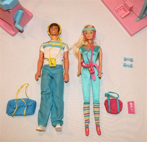 Vintage 1984 Barbie WorkOut Center 7975 BARBIE KEN Gym Bike