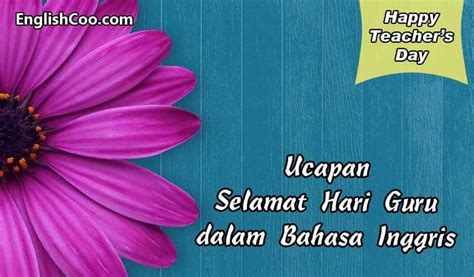 Contoh Kata Kata Ucapan Selamat Hari Guru Dalam Bahasa Inggris