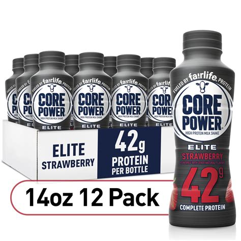 Core Power Elite High Protein Shake With 42g Protein By Fairlife Milk Strawberry 14 Fl Oz 12