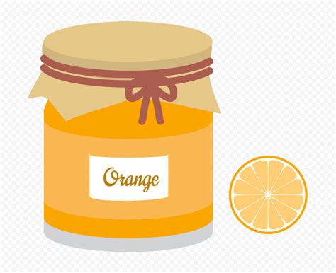 Hd Cartoon Orange Marmalade Jam Jar Png Citypng