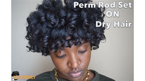 Perm Rod Set On Dry Hair Natural Hair Youtube