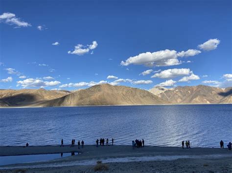 Pangong Lake Ladakh India Stock Image Image Of Mountains Situated