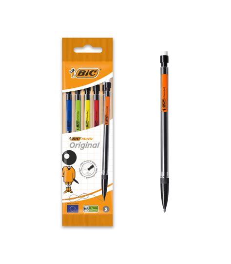 Bic Matic Original Hb 0 7mm Mechanical Pencils 5 Pack Global Brand