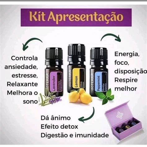 Kit Apresentação Dōterra Óleos Essenciais Doterra Óleo Essencial Doterra