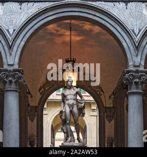 Sculpture Of Orpheus By Baccio Bandinelli In Courtyard Of Palazzo