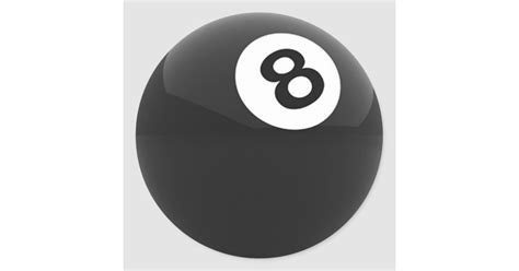 Billiard Ball Classic Round Sticker Zazzle