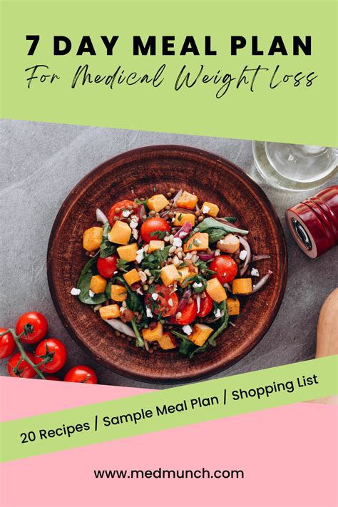 7 Day Meal Plan For Medical Weight Loss Pdf And Menu Medmunch