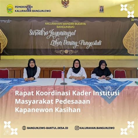 Rakor Kader Imp Kapanewon Kasihan Website Kalurahan Bangunjiwo