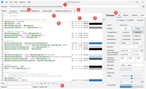 Theme Editor Flatlaf Flat Look And Feel