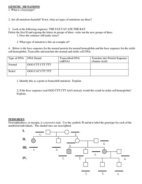 18 Dna And Genes Worksheet Free Pdf At