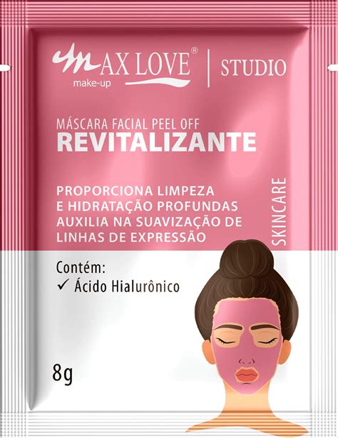 M Scara Facial Revitalizante Max Love Peel Off Beleza Na Web