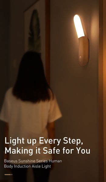 Купить Светильник с датчиком движения Baseus Sunshine series human body ...