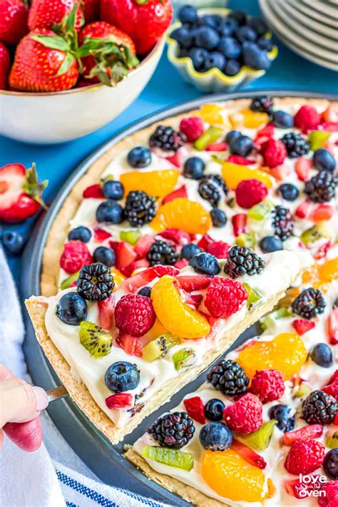 Sugar Cookie Fruit Pizza • Love From The Oven