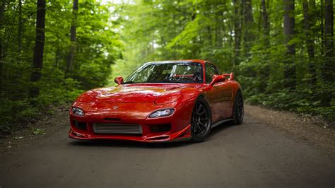 Photo Mazda Rx 7 Red Auto 3840x2160