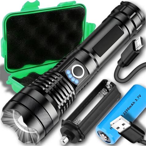Výkonná taktická LED svítilna XHP90 ZOOM Intmix Pemarkt