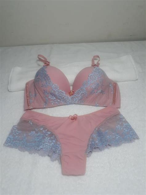 Conjunto Calcinha e sutiã cor Romance azul bebê referência 997 Vitoria Lingerie Conjunto