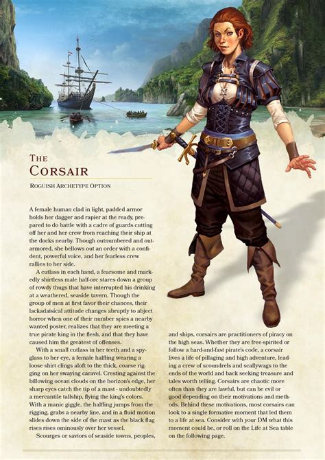 The Corsair Rogue Archetype Dandd Dungeons And Dragons Dungeons And