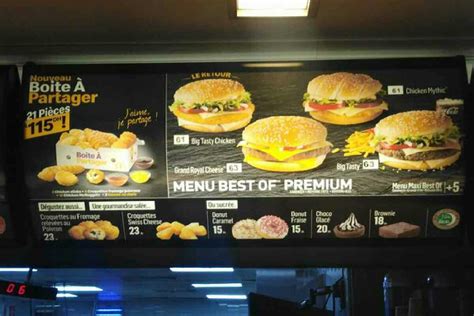 Menu Mcdo Prix 2022 Maroc France Belgique Mcdonalds