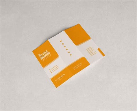 Premium PSD | Tri fold brochure mockup