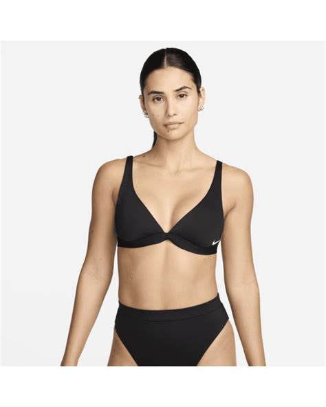 Nike Swim Essential Bikini Bralette In Black Lyst