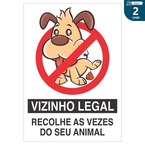 Placas Vizinho Legal Recolha As Fezes Do Cachorro X Cm Shopee Brasil