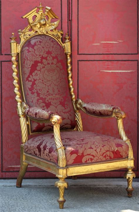 Proantic Paire De Fauteuils d Apparat En Bois Doré Venise Circa 184