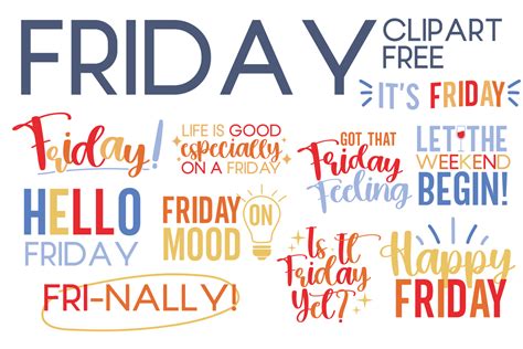 Friday Clipart Free Graphic by Free Graphic Bundles · Creative Fabrica