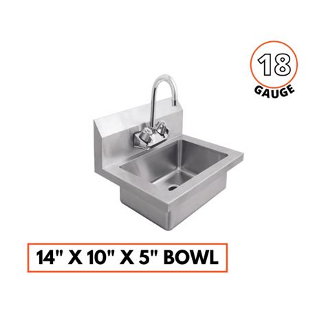 Atosa Mrs Hs Mixrite Stainless Steel Wall Mount Hand Sink And