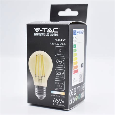 Bec Led Vintage Filament W W E Lm Lumina Calda K