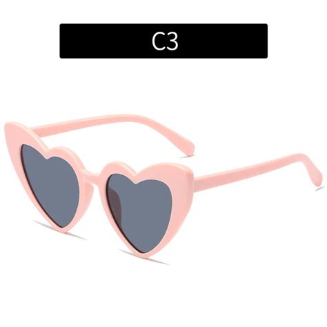 Retro Love Heart Sunglasses Women Clout Goggle Eyewear Heart Shaped