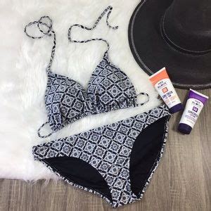 Converse Swim All Star Blue Striped Bikini Bottoms Poshmark