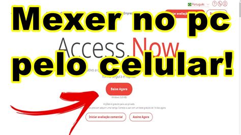 Como MEXER No COMPUTADOR Pelo Celular AnyDesk YouTube