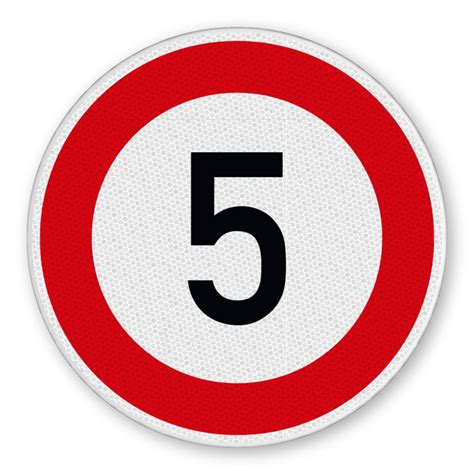 Verkehrsschild 274-5 - Geschwindigkeitsschild 5 km/h - Offizielle ...