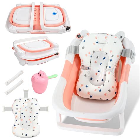 Baignoire Pliable Bébé Pliante évolutive PP PTE Rose Baignoire pour