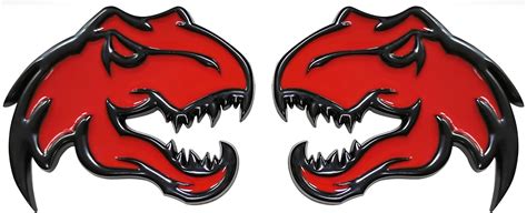 Hhlou A Pair Redeye Dinosaur Metal Emblem For Dodge Ram Trx 1500 2500