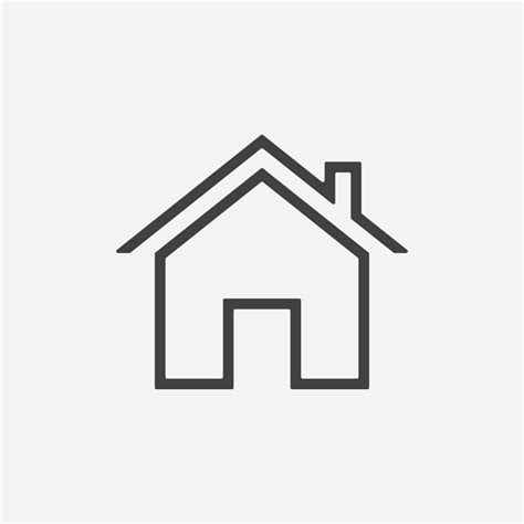 House or home vector icon in linear style, Home vector icon illustration sign, home simple icon ...