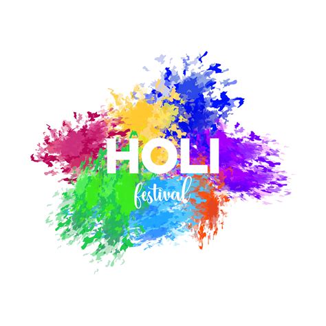 Holi Festival Vector Illustration Of Vibrant Colors Ant Text Indian