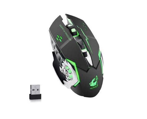 Mouse Jogos Sem Fio GAMER Recarregável Free Wolf X8 Black Mouse Gamer