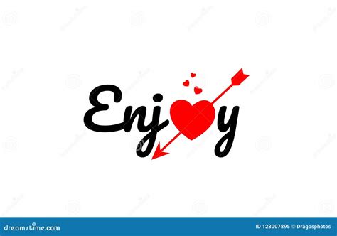 Enjoy Word Text Typography Design Logo Icon Stock Vector Illustration