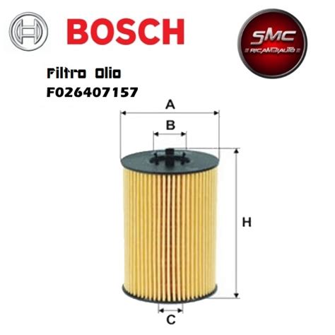 Kit Tagliando 4 Filtri Bosch E Olio Castrol Ricambi Auto SMC