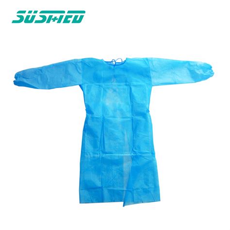 Cpe Medical Isolation Gowns Disposable Aprons With Sleeves China Cpe Medical Isolation Gowns